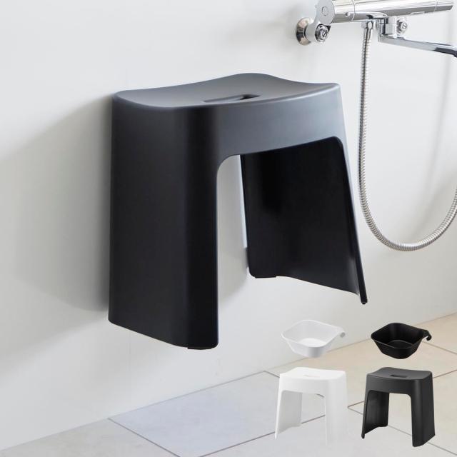 他サイト： 山崎実業 tower 洗いやすいマグネット風呂イス SH32+マグネット&引っ掛け湯おけ セット タワー ( 490320801の商品画像