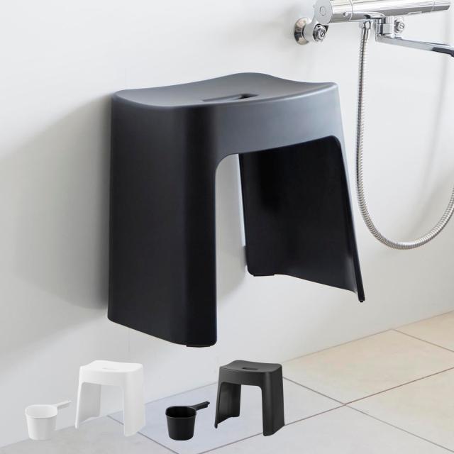 他サイト： 山崎実業 tower 洗いやすいマグネット風呂イス SH32+マグネット手おけ セット タワー ( 4903208016537 の商品画像