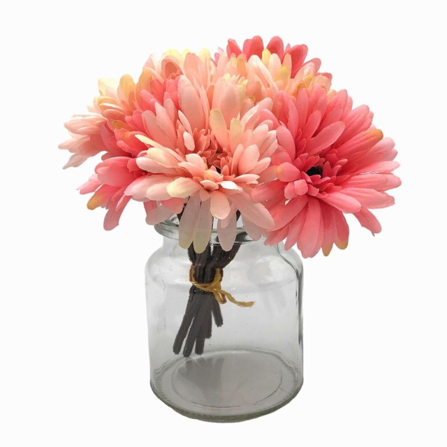 造花 ガーベラ ガラスの花瓶入り かわいいインテリアフラワー ピンク の通販はau Pay マーケット ノイシュタット