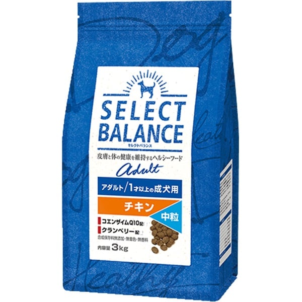 他サイト： 【取寄せ】セレクトバランス アダルト チキン 中粒 1才以上の成犬用 3kgの商品画像
