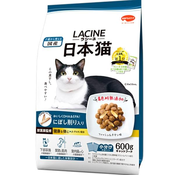 他サイト： 【SALE】ラシーネ 日本猫 にぼし削り入り 600g(150g×4袋入)の商品画像