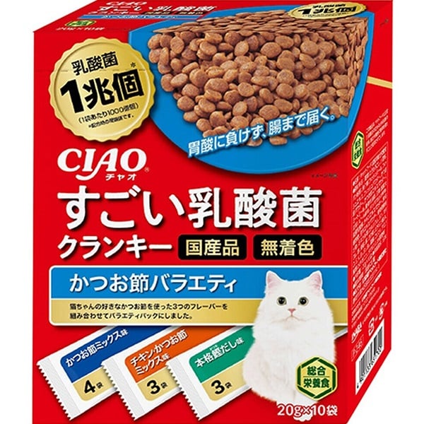 他サイト： チャオ すごい乳酸菌クランキー かつお節バラエティ 20g×10袋の商品画像
