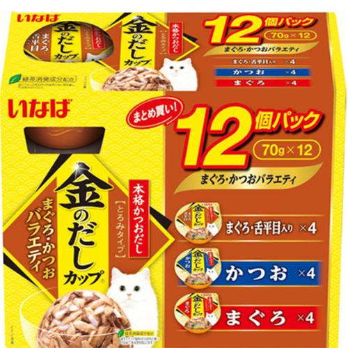 他サイト： 金のだしカップ まぐろ・かつおバラエティ 70g×12個パックの商品画像