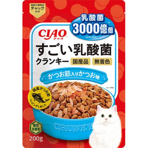 他サイト： チャオ すごい乳酸菌 クランキー かつお節入り かつお味 200gの商品画像