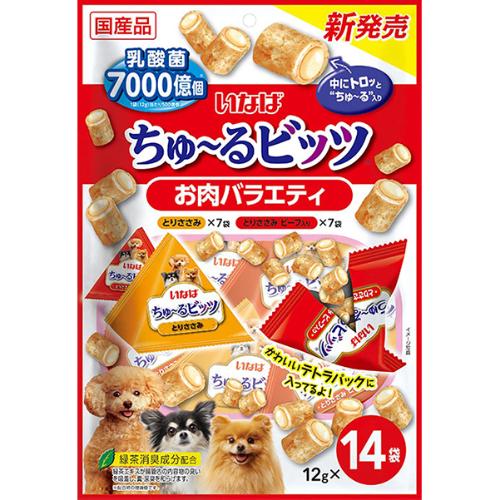 他サイト： いなば ちゅ〜るビッツ 犬用 お肉バラエティ 12g×14個 [ちゅーる]の商品画像