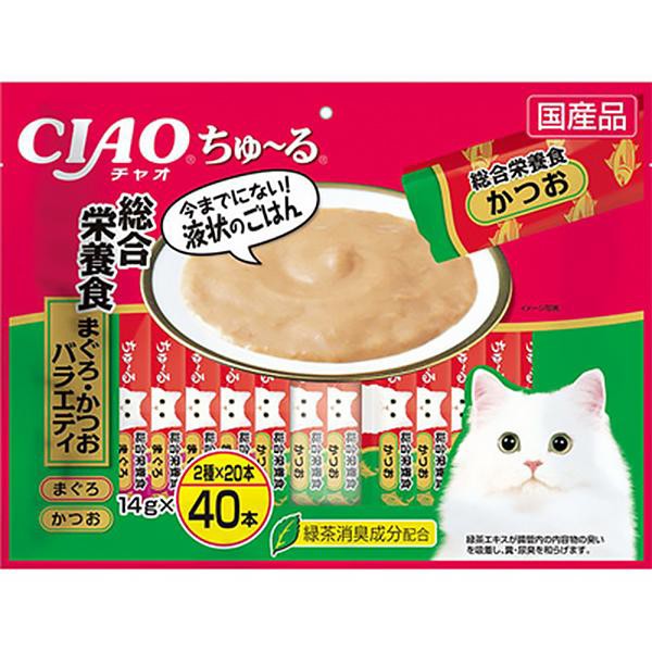 他サイト： チャオ ちゅ〜る 総合栄養食 まぐろ・かつおバラエティ[ちゅーる] 14g×40本の商品画像