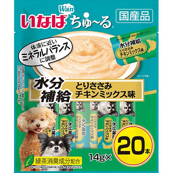 他サイト： 【SALE】いなば ちゅ〜る 犬用 水分補給 とりささみ チキンミックス味 14g×20本 [ちゅーる]の商品画像