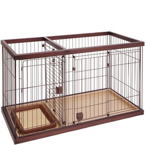 他サイト： 【SALE】【送料無料】【送料無料】トイレのしつけが出来る ドッグルームサークル ブラウン レギュラーの商品画像