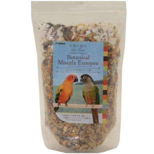 他サイト： 【SALE】大地の恵み ボタニカルヨーロピアンブレンドコニュア&中型インコ用 800gの商品画像