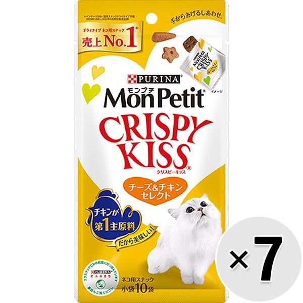 他サイト： 【セット販売】モンプチ クリスピーキッス チーズ&チキンセレクト 30g×7コの商品画像
