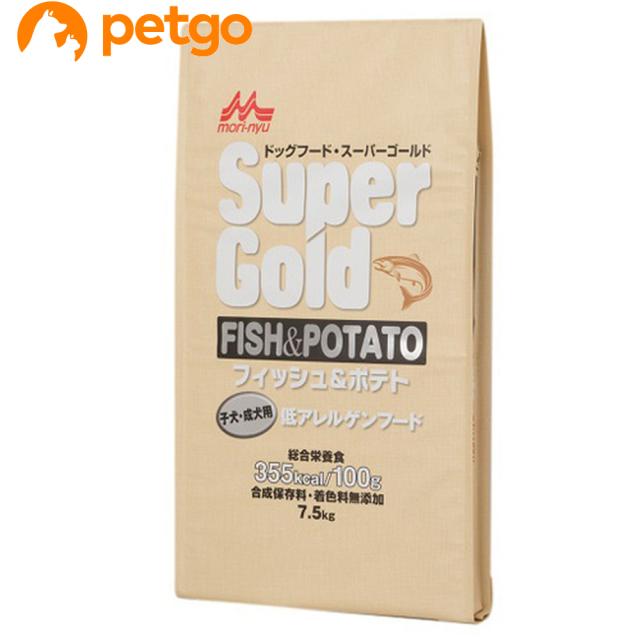 他サイト： 森乳 スーパーゴールド フィッシュ&ポテト 子犬・成犬用 低アレルゲンフード 7.5kgの商品画像