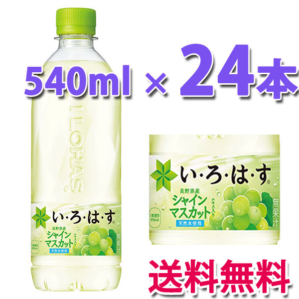 他サイト： コカ・コーラ社製品 い・ろ・は・す シャインマスカット 540ml 1ケース 24本 送料無料の商品画像