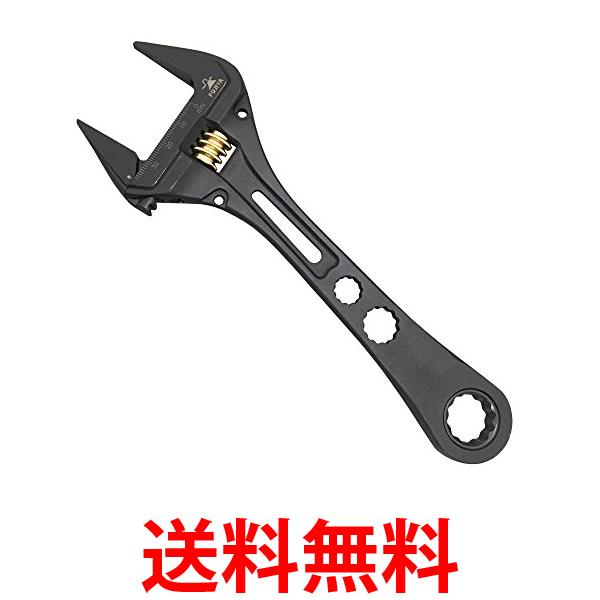 他サイト： フジ矢 FGL-38-BG ギア付モンキーレンチ(黒金)多機能軽量タイプ  送料無料の商品画像