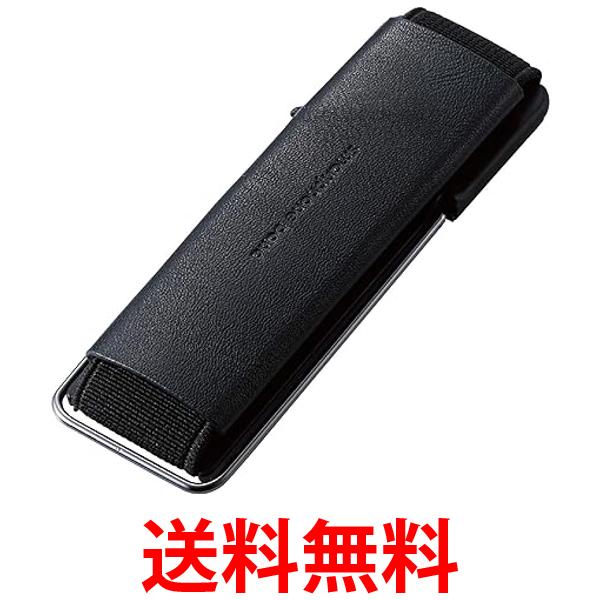 他サイト： エレコム P-STBLSBK スマホバンド スマホベルトスタンド 落下防止 レザー ブラック ELECOM 送料無料の商品画像