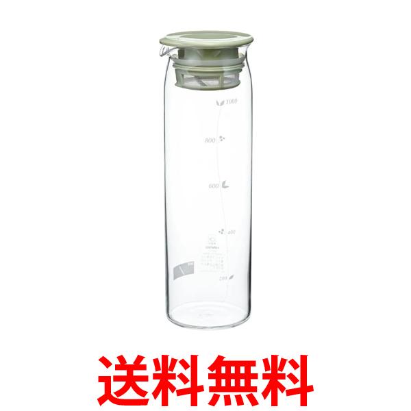 他サイト： ハリオ MD-10-SG 水出し茶ポット 1000ml 耐熱ガラス 熱湯 食洗器OK 冷水筒 スモーキーグリーン HARIO 送の商品画像