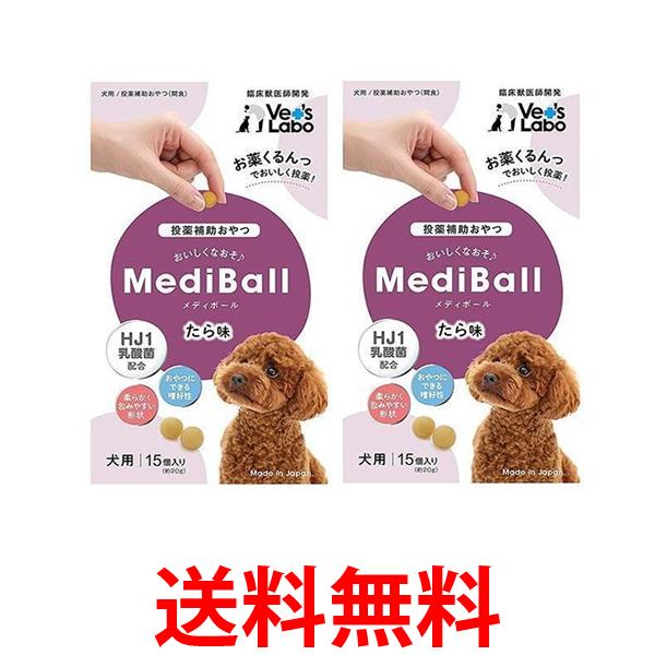 他サイト： 2個セット ベッツラボ メディボール たら味 犬用 15個入 MEDIBAL Vet's LaboL 送料無料の商品画像