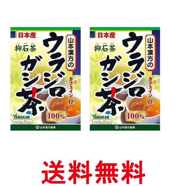 他サイト： 2個セット 山本漢方 ウラジロガシ茶100% 抑石茶 5g×20包入 ティーバッグ ノンカフェイン 送料無料の商品画像