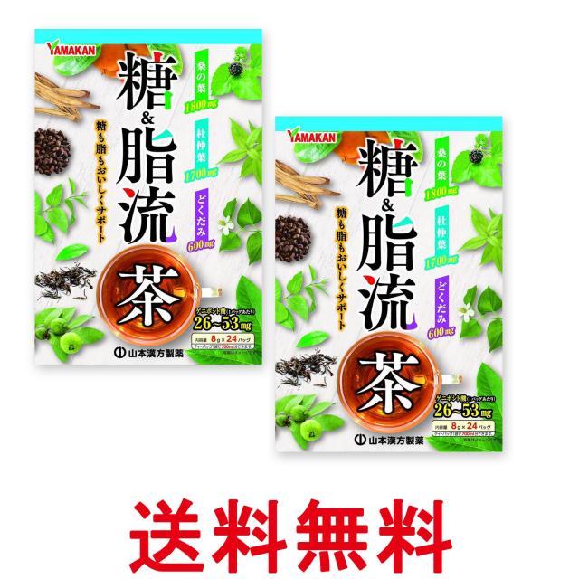 他サイト： 2個セット 山本漢方製薬 糖&脂流茶 8g x 24包 送料無料の商品画像
