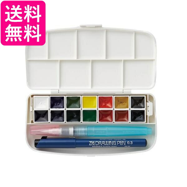 他サイト： 呉竹 KG301-1 絵の具セット 透明水彩セット フィス 14色セット 送料無料の商品画像