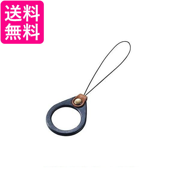他サイト： エレコム P-STF03BU ネイビー ストラップ リングストラップ 携帯 スマホ スマホ用 Lサイズ 内径22mm 送料無料の商品画像