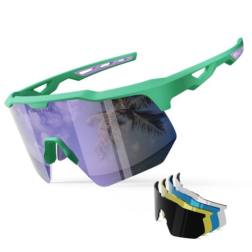他サイト： [HAAYOT] 偏光サイクリンググラス メンズ レディース ロードバイク スポーツサングラス 5枚レンズ TR90 フレーム の商品画像