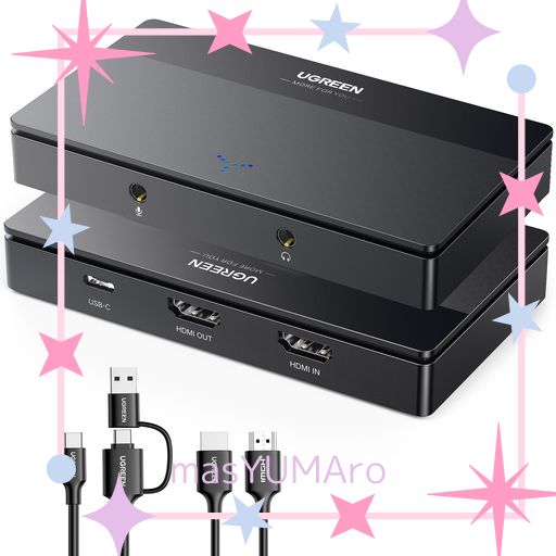 他サイト： UGREEN 4K HDMI キャプチャーボード パススルー機能 4K@60HZ /1080P 60HZ 低遅延 ゲーム実況生配の商品画像