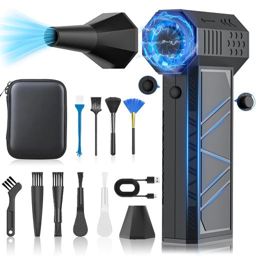 他サイト： FCALVY エアダスター ブロワー 洗車 電動エアダスター充電式 250000RPM高速回転 最大風速 120M/S 無階風量の商品画像