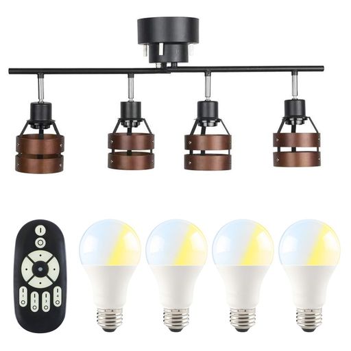 他サイト： 共同照明 シーリングライト 4灯 6畳 8畳 北欧 スポットライト 天井照明 GT-DJ-2DB-9WT-2 LED電球60W形の商品画像