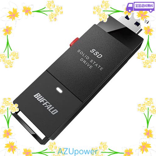 他サイト： バッファロー SSD-PUT1.0U3-BKC [USB3.2 ポータブルSSD 1.0TB スティック型]の商品画像