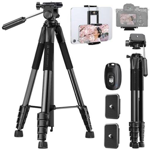 他サイト： カメラ三脚 K&F CONCEPT190CM カメラ 三脚 スマホ三脚 軽量三脚 コンパクト トラベル三脚 5段階伸縮 360°の商品画像
