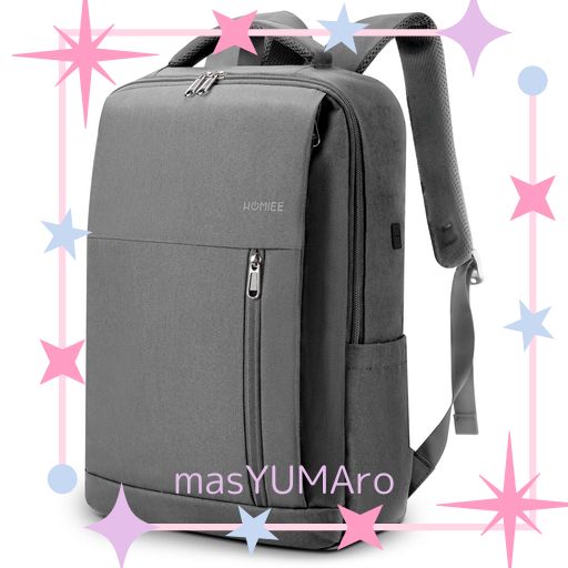 他サイト： [HOMIEE] リュック ビジネスリュック メンズ 通学 通勤 軽量 バックパック 薄型 高校生 15.6インチ 17.3インの商品画像