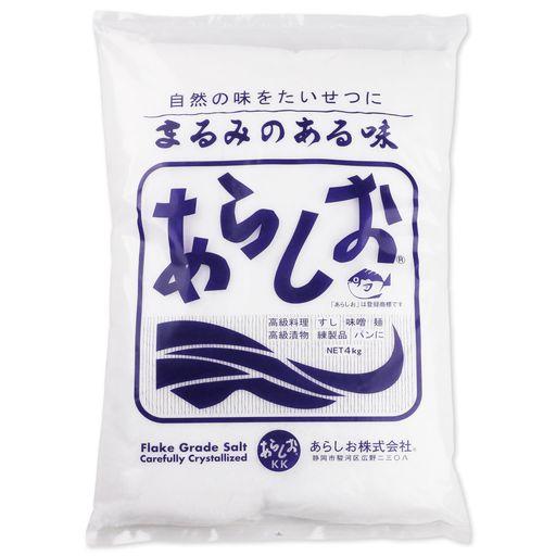 他サイト： あらしお株式会社 あらしお 4KG 1袋 塩 粗塩 天然塩 自然塩 海水塩 平釜塩 盛り塩 4970168140015の商品画像