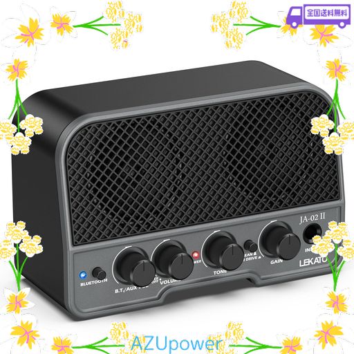 他サイト： LEKATO ミニギターアンプ エレキギターアンプ 小型 2つサウンドチャンネル 充電式 5W BLUETOOTH 機能対応 ヘの商品画像