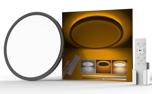 他サイト： ANTREE LEDシーリングライト 6畳 3600LM おしゃれ 天井照明器具 間接光常夜灯付き 調光調色 極薄型 日食 雰囲の商品画像