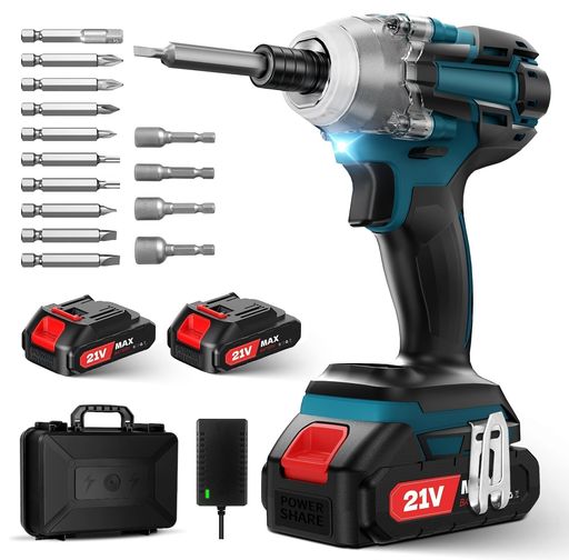 他サイト： インパクトドライバー 【2000MAH バッテリー*2個】 300N?M 電動ドライバー インパクト 充電式 ブラシレスモーターの商品画像