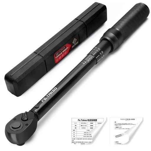 他サイト： トルクレンチ プレセット型 タイヤ交換 自動車 バイク 差込角12.7MM (1/2インチ) 25-220N・M ソケットレンチの商品画像