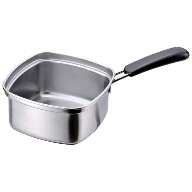 他サイト： 下村企販 片手鍋 四角い ラーメン鍋 【日本製】 ステンレス IH対応 15cm 1.8L 33107 燕三条の商品画像