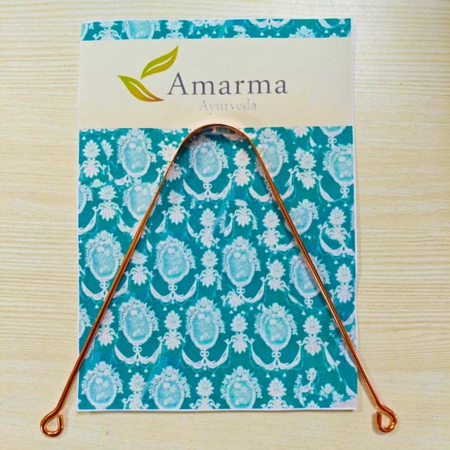 他サイト： Amarma Ayurveda(アマルマ アーユルヴェーダ) LUBEX 銅製タングスクレーパー インド製 グリ ーンの商品画像