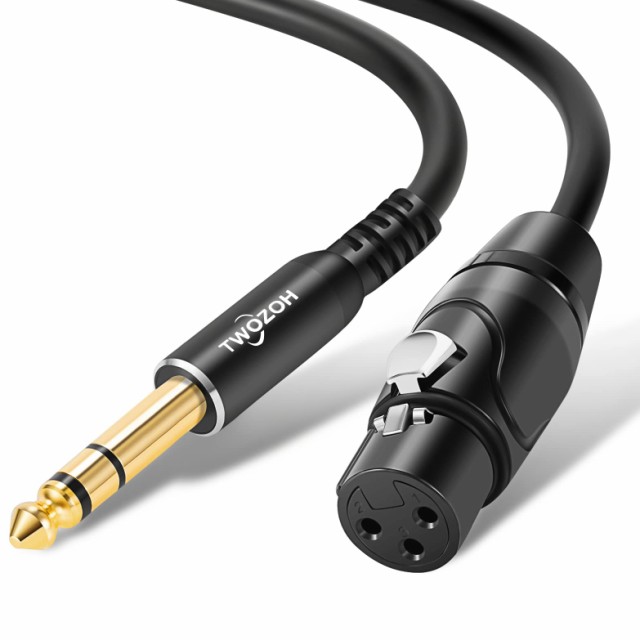 他サイト： Twozoh XLRメスから6.35mm (1/4インチ) オスTRSケーブル 4分の1インチジャック TRSバランスとXLRマの商品画像
