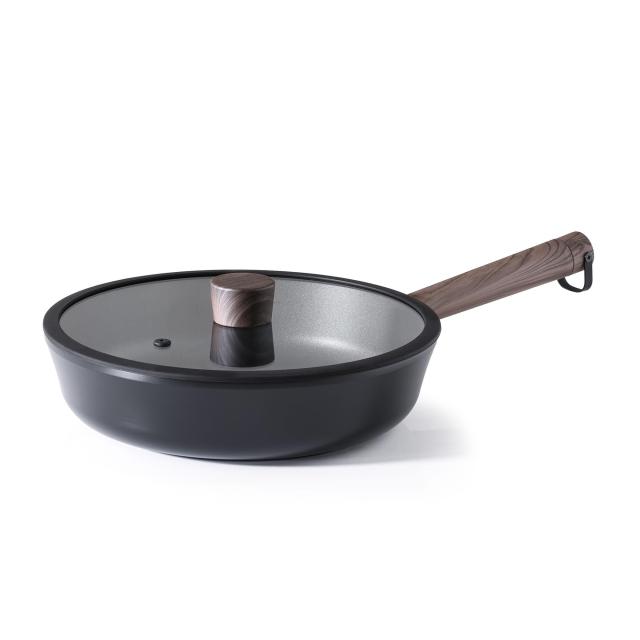 他サイト： SENSARTE 深型フライパン 24cm 蓋付き ノンスティック加工 IH対応 ガス火対応 炒め鍋 オール熱源対応 焦げ付きにの商品画像
