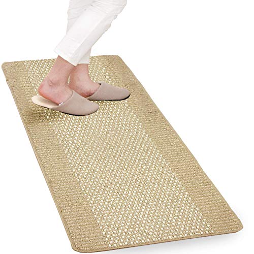 他サイト： オカ (OKA) 優踏生 洗いやすいキッチンマット ベージュ 約60cm×180cm (洗える 台所マット ロング おしゃれ 日の商品画像