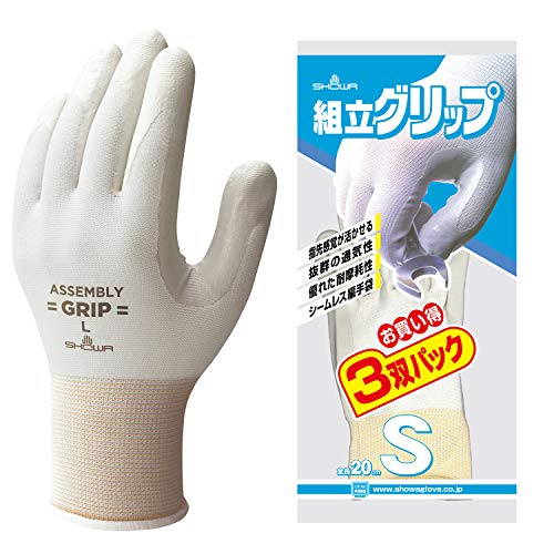 他サイト： ショーワグローブ ニトリル背抜き手袋 No.370 組立グリップ グレー Sサイズの商品画像