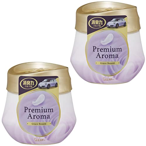 他サイト： 消臭力 クルマ プレミアムアロマ [まとめ買い] 車用 置き型 グレイスボーテ 90g×2個 クルマの消臭力 車 ゲルタイプ 消の商品画像
