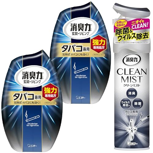 他サイト： 消臭力 [タバコ用アクアシトラス アソートパック] 置き型&スプレーセット(お部屋の消臭力2個・消臭力クリーンミスト1個) 煙草の商品画像