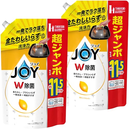 他サイト： 【まとめ買い】 [大容量] ジョイ W除菌 食器用洗剤 贅沢シトラスレモン 詰め替え 超特大ジャンボ 1490mL × 2個の商品画像