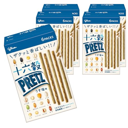 他サイト： プリッツ 十六穀プリッツ うす塩味 60g(6袋入り)×5個 スナック菓子 プレッツェル 食物繊維 穀物 昆布 江崎グリコ glの商品画像