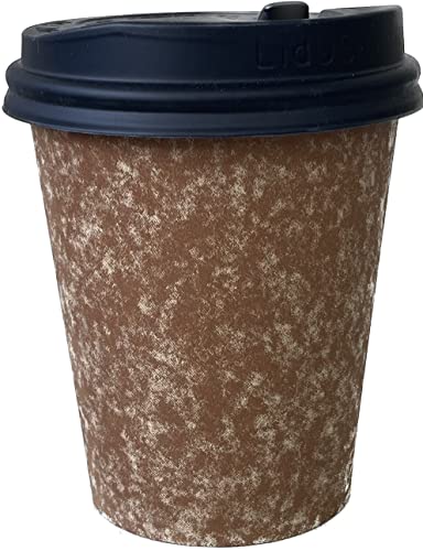 他サイト： ニッチプラス(Niche Plus) テイクアウト カフェサイズ 紙コップ クラフト 未晒 280ml 専用フタ付(開閉式) 5の商品画像