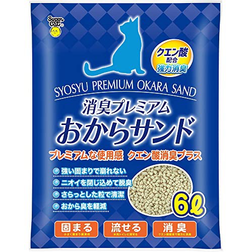 他サイト： スーパーキャット (Super Cat)消臭プレミアムおからサンド クエン酸プラス 6Lの商品画像