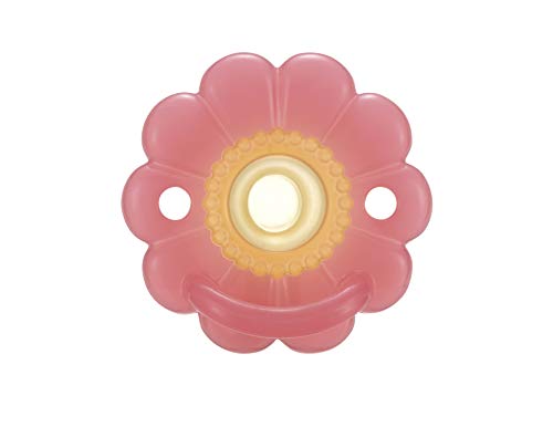 他サイト： リッチェル 吸せつラボ オールシリコーンおしゃぶり フラワー 新生児用 凸付 0か月~の商品画像