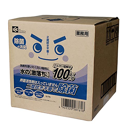 他サイト： レック(LEC) 水の激落ちくん アルカリ電解水100% 洗剤 (業務用10リットル) 除菌+消臭 1 個の商品画像
